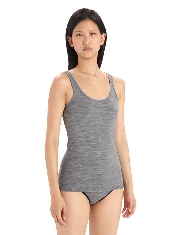 Icebreaker Merino Siren Tank Top Női Fehérnemű Szürke | HU 1715JPQJ